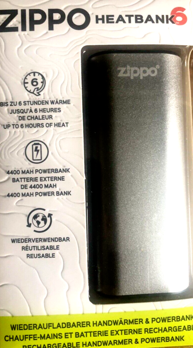 ZIPPO HEAT BANK 6 hour rechargeable HAND WARMER POWER BANK new eBay