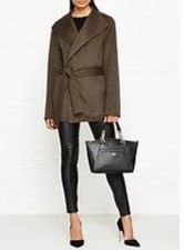 Joseph Lima Khaki ( Green) Cashmere / Wool Short Coat Size 36 Rrp £1100