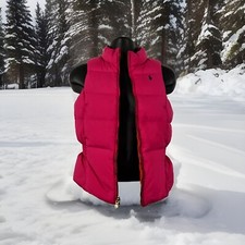 POLO RALPH LAUREN GOOSE DOWN REVERSIBLE VEST PINK/ORANGE GIRLS LARGE 12-14