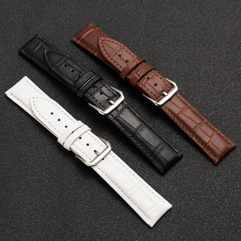 High Quality Genuine Leather Watch Strap Cowhide Colourful WristBand 10mm-24mm - Image 4 of 4