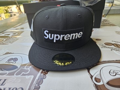 Supreme Jerseys Box Logo New Era Baseball Hat Schwarz Größe 7 1/4 Neu Unbenutzt