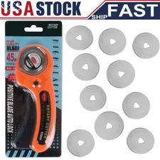 Rotary Cutter With 45mm Blade Sewing Quilters Fabric Leather Cutting Tool Set US