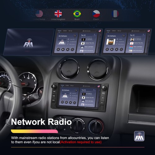 2+64GB Android 15 Autoradio GPS 7" Für Chrysler Dodge RAM Jeep Grand Wrangler JK - Bild 13 von 22