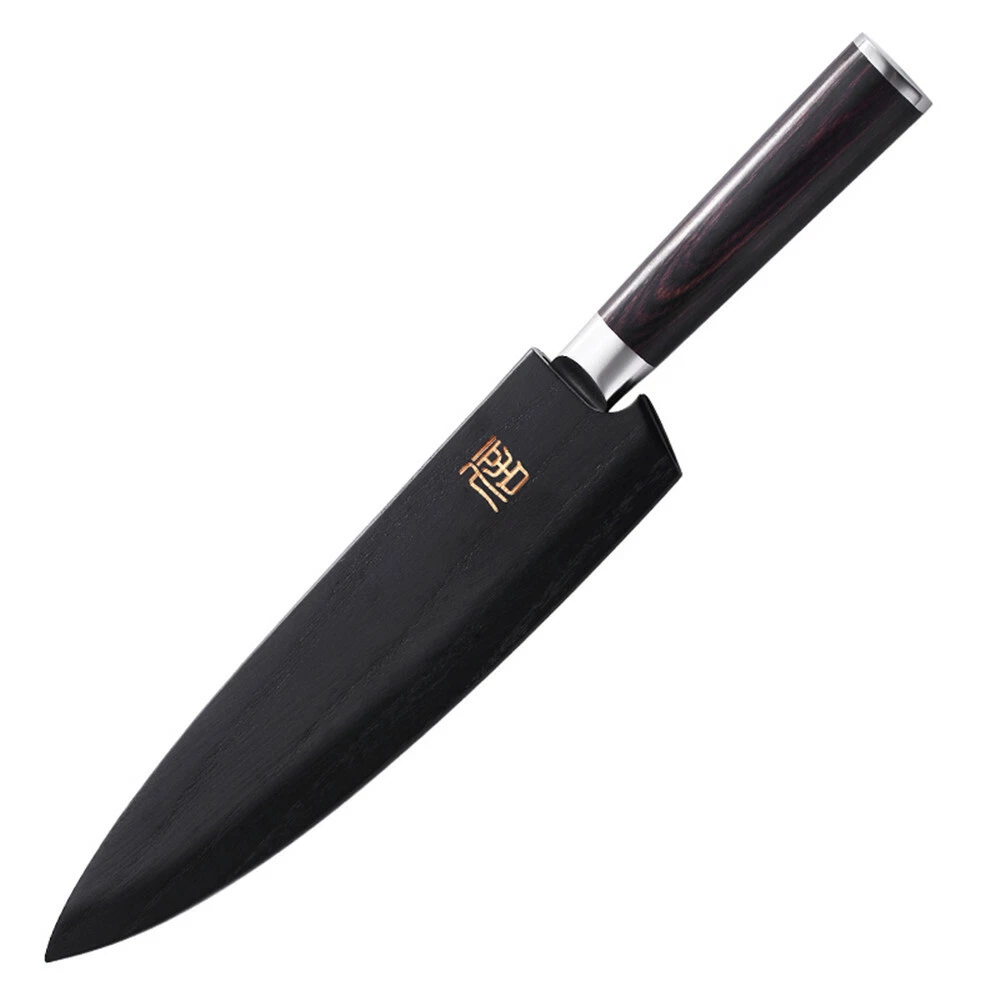8 inches Japanese Gyuto Chef's Knife Sheath Saya Chef knife Wood Blade Guard Bag