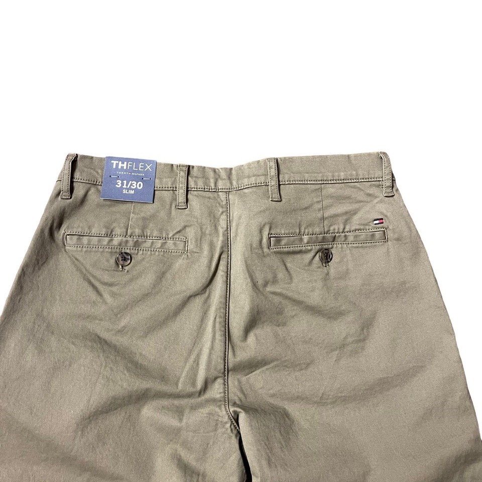 NWT Tommy Hilfiger Men's TH Flex Stretch Cotton Slim Fit Tapered Leg ...