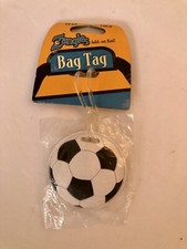 Bag Tag Soccer Sports Baggage Luggage Tag Add-On Fun! -NEW In Packaging. Zangles