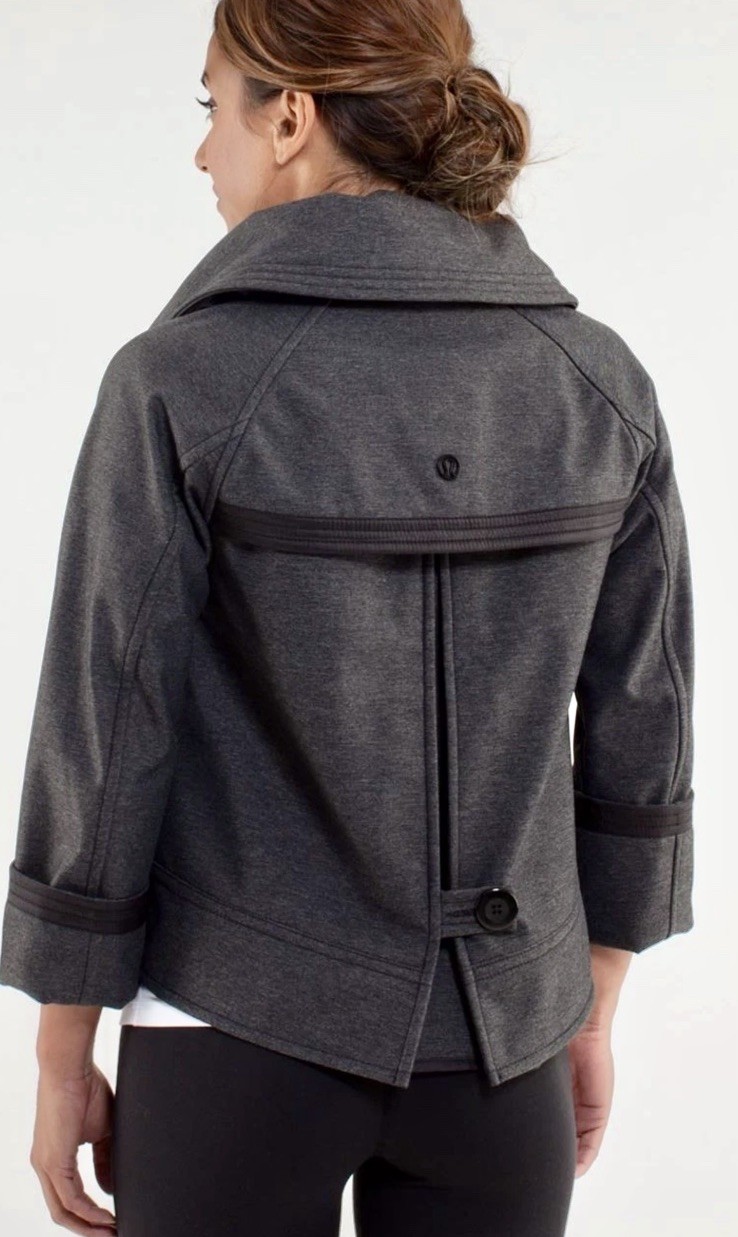 Lululemon Coco Softshell Jacket Gray Black Croppe… - image 3