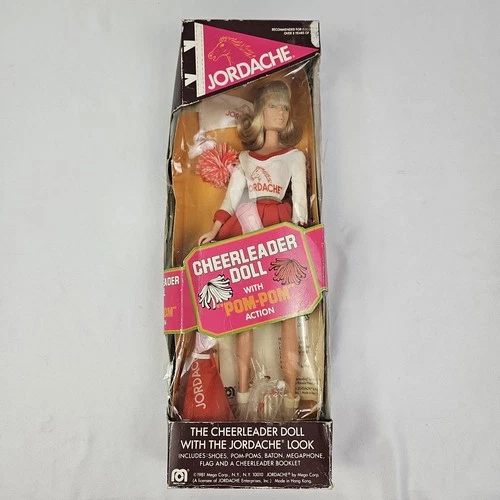 Jordache Cheerleader Doll Barbie Size 1981 Vintage Collectable w/Accessories NIB