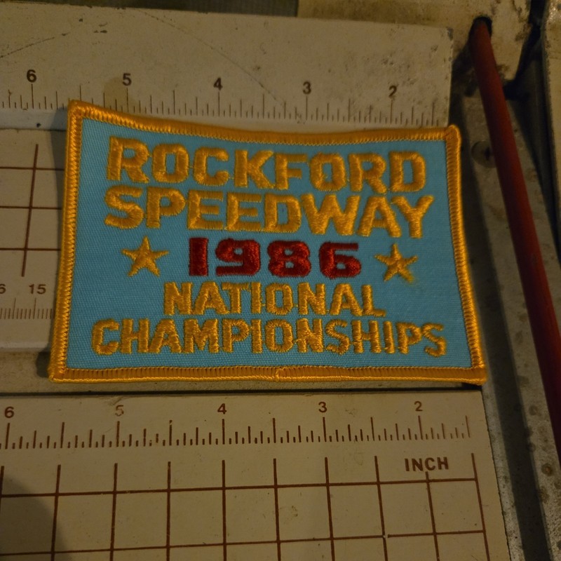 Rockford Speedway 1986 Short Track National Championship Patch
