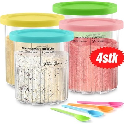 4x Creami Behälter Eisbecher für Ninja Creami Deluxe Ice Cream Maker DHL