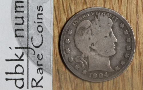 1904-O Barber Quarter — photo from the most recent tracked eBay sale