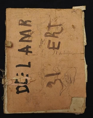 RARE CAHIER MANUSCRIT AVOCAT ILLUSTRE TRAITE DE RHETORIQUE 1890-1891 J. BERTIER - Photo 1/4