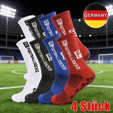 4 Paare FootballSocks Anti-Rutsch Grip Socken Fußball Fitness 36–40 Bewegung Neu