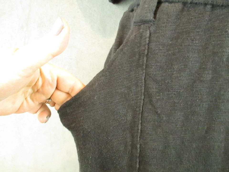 Romper de praia feminino Free People FP preto médio maxi perna larga bolsos com cinto - Imagem 3 de 4