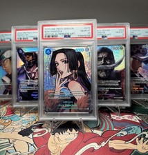 One Piece TCG Boa, Law, Magellan, Newgate, Sakazuki OP04 SP Set in PSA 10