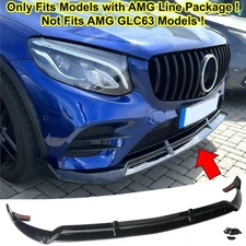 Gloss Front Lip Splitter For 2016-2019 Mercedes X253 C253 GLC300 AMG-Line GLC43