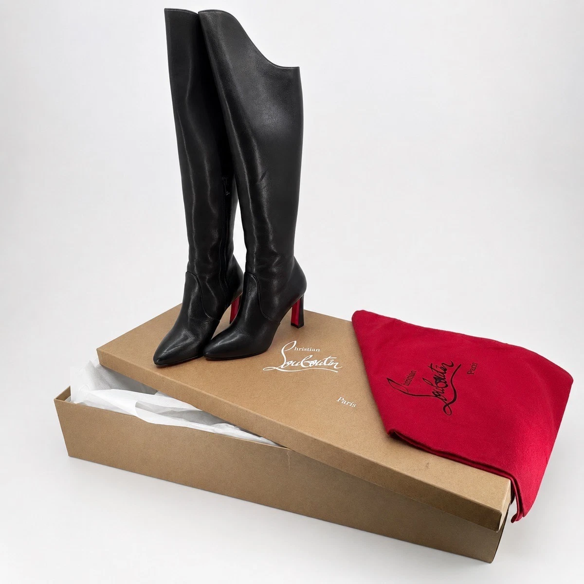 Christian Louboutin High (3-3.9 in) Heel Height Knee High Boots