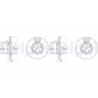 2X Delphi Bremsscheiben 276Mm BelÜFtet Vorne Passend FüR Ford Transit | BG3676