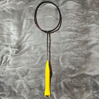 Li-Ning AXFORCE80 Badminton Racket Black Yellow 3UG5 Decorative Beads Grip