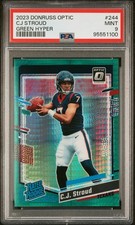 2023 PANINI DONRUSS OPTIC GREEN HYPER #244 CJ STROUD PSA 9