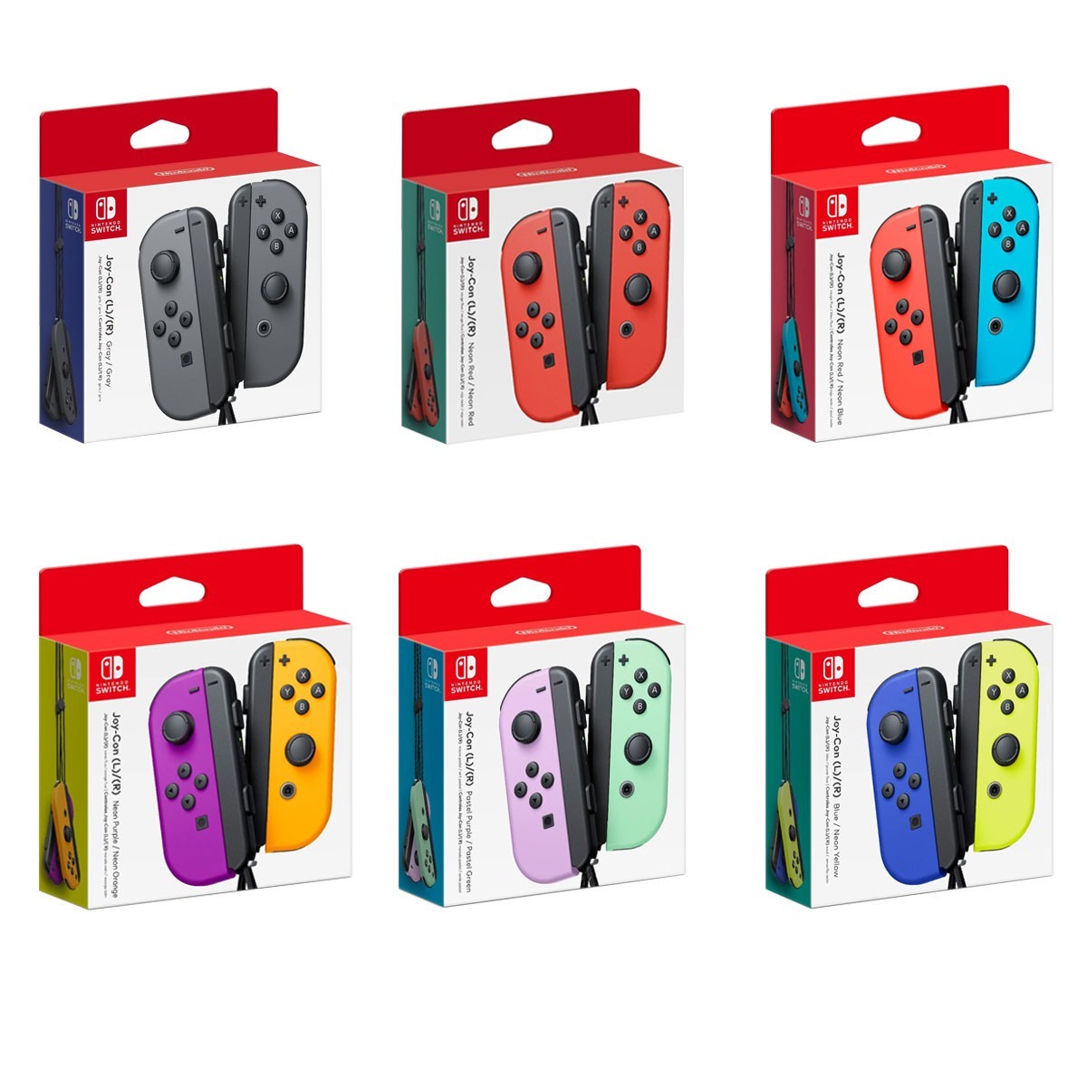 1 Pair Nintendo Switch Joy-Con (L) / (R) Controller -with Wrist Straps