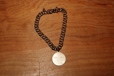 1/20 12k Gold Filled Charm Bracelet Double O Link w/ Christmas 1972 - 10.4 Grams