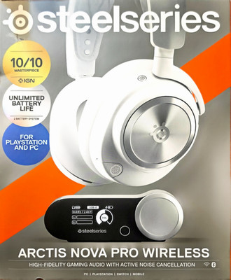 SteelSeries Arctis Nova Pro Wireless ANC Bluetooth Headset PS & PC White