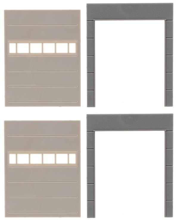Faller 180881 - 1/87 / H0 2 Wall Elements with Gates, Goldbeck - New