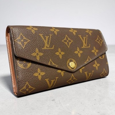 Louis Vuitton Sarah Long Two-Fold Flap Wallet New Model, No Damage From Japan