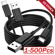 USB A To Type-C Data Cable 5A Fast Charging Charger Cord For Android Samsung Lot
