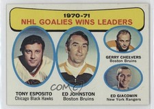1971 Topps League Leaders Eddie Johnston Tony Esposito Ed Gerry Cheevers #4 10k8