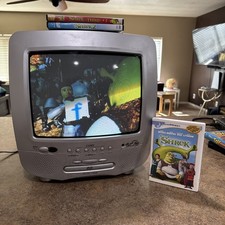 Coby 13 CRT TV DVD Combo TV-DVD1350 No Remote 3 Inputs For Gaming New Bands