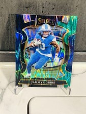 Jahmyr Gibbs Black & Green Shock  Select Prizm 2025 Lions