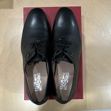 Salvatore Ferragamo Spencer Men's Black Leather Derby US 11.5 D