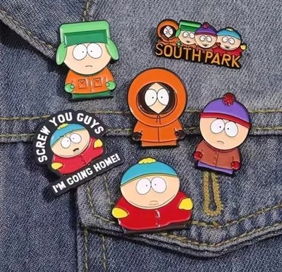 NEW 6x PIN Set South Park Enamel Pins SOUTHPARK Cartman Stan Butters Kenny Kyle