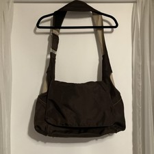 Pottery Barn Kids Baby Diaper Bag Messenger Brown Adjustable Convertible Straps