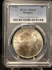 1921 | PCGS Ms63 | Morgan Dollar | Beautiful PURPLE Toning!!! Tough Toner!