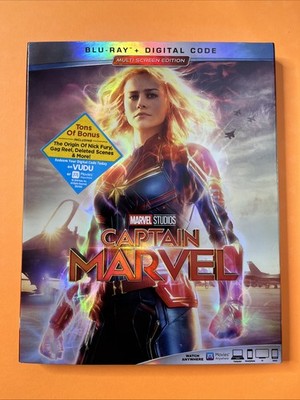 Captain Marvel (Blu-ray, 2019) With Slipcover Bri Larson MARVEL STUDIOS MCU