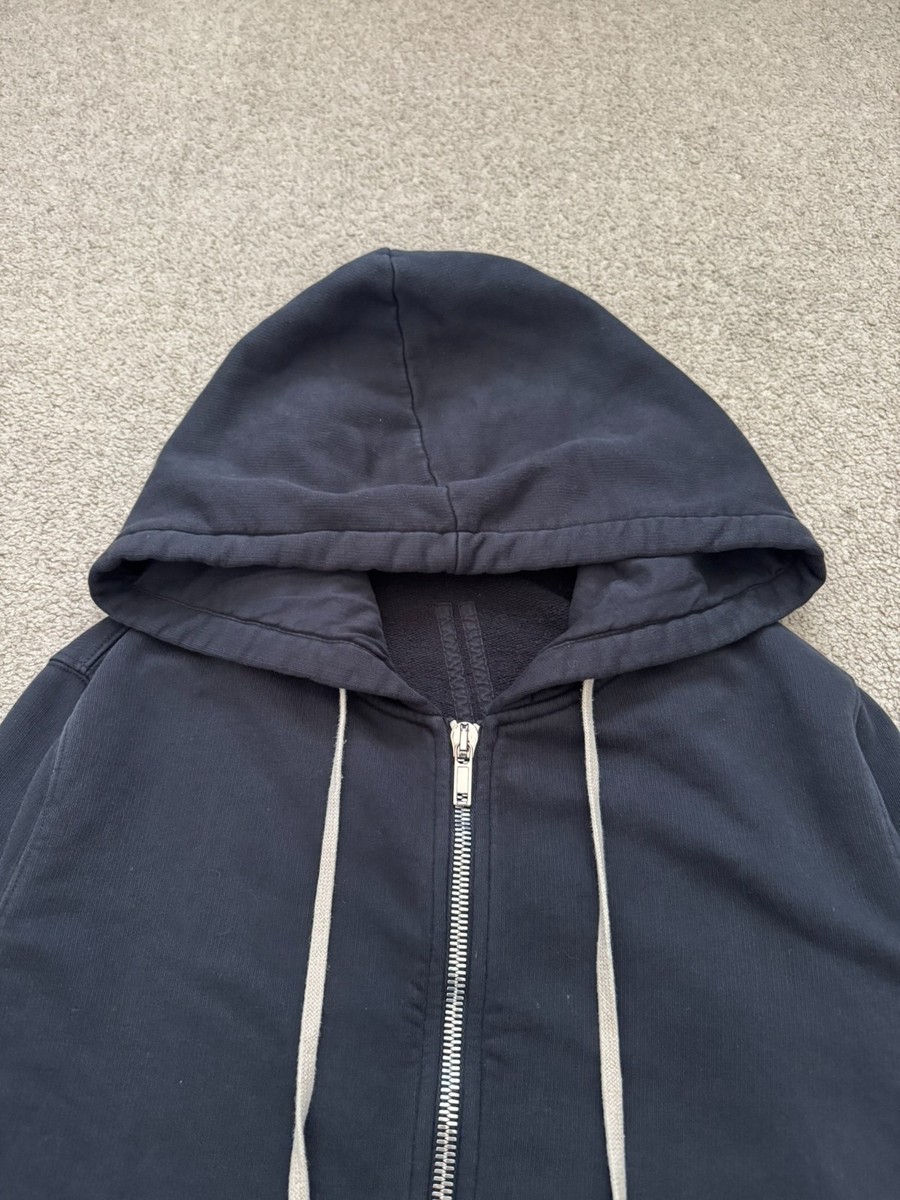 SS18 Rick Owens DRKSHDW Black Felpa Jason Zip Up Hoodie Size Extra