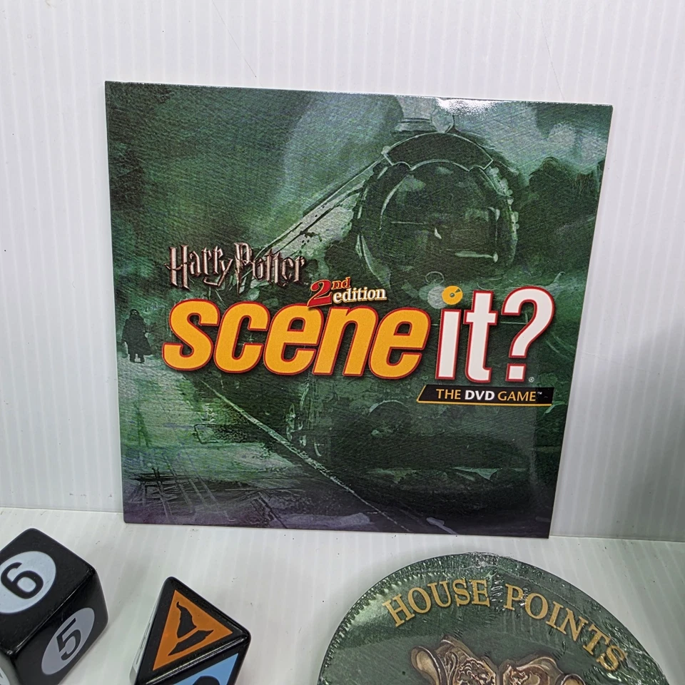 Harry Potter Scene It? 2nd Edition DVD 4 Metal Tokens 2 Die Dice Cards NEW - Image 3 of 4