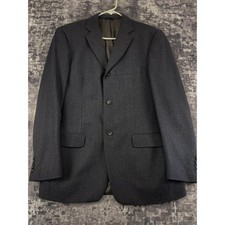 Banana Republic Wool Blazer Mens 40R Grey 3 Button Made in Italy Suit Jacket