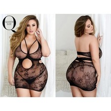 KILLER LEGS Fishnet Floral Cross Back Bodystocking Dress