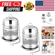 2PCS Tea Infuser Strainer - Stainless Steel Strainers for Loose Leaf Tea, Ste...