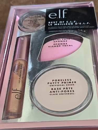 BEST OF E.L.F Kit Makeup Set NIB Elf Highlighter Sponge Lip Gloss Putty Primer - Picture 5 of 5