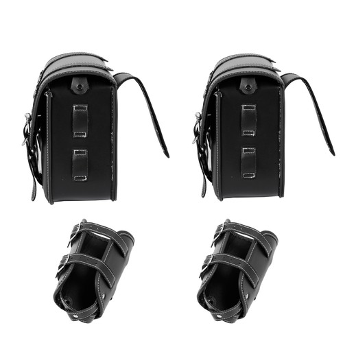 Alforjas con portavasos para Yamaha Road Star Warrior Midnight XV 1600 1700 - Imagen 5 de 12
