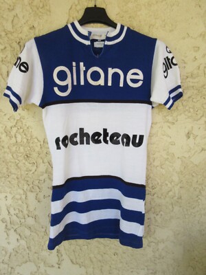 Radtrikot Cycles GITANE ROCHETEAU Vintage 70er Jersey Shirt Maglia S