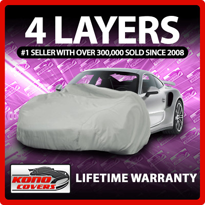 4 Layer Car Cover - Soft Breathable Dust Proof Sun Uv Water Indoor Outdoor 4083