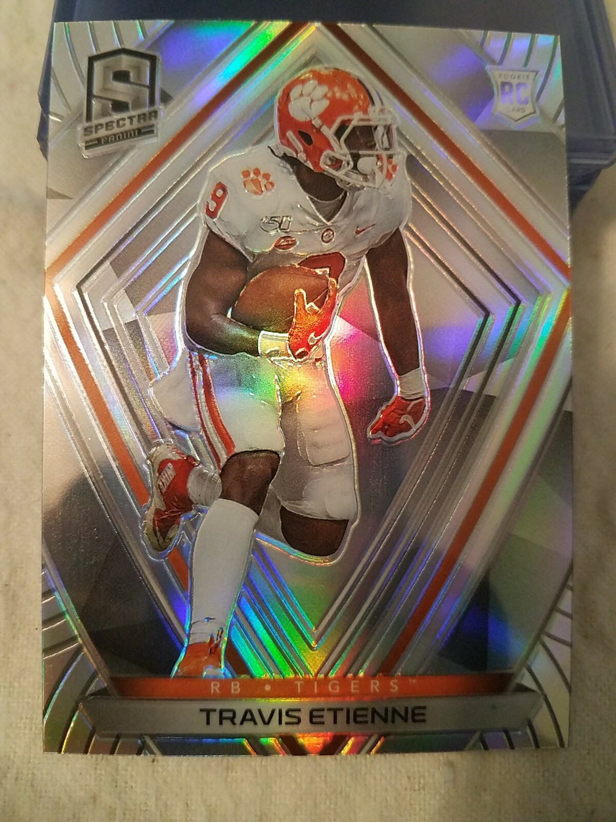 2021 Panini Chronicles Draft Picks Spectra Travis Etienne Silver Prizm RC SSP