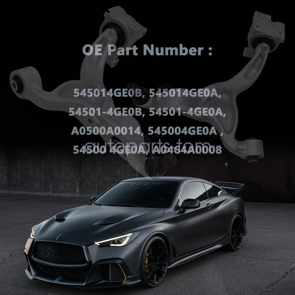 Front lower control arm LH&RH Side For Infiniti Q50 Q60 2014 15 16 17 18 19 2020 - Image 4 of 4