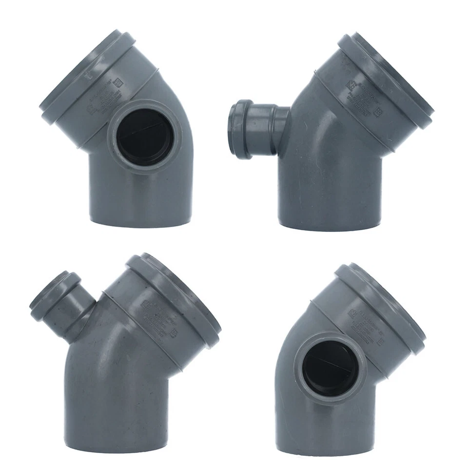 Bogen Kunststoff HT-Rohr Installation Abwasser 110 x 50 mm 45 Grau Varianten NEU